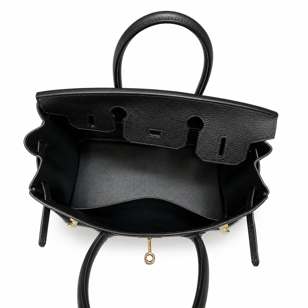 Birkin 30 Retourne in Noir Togo Leather (Gold Hardware)