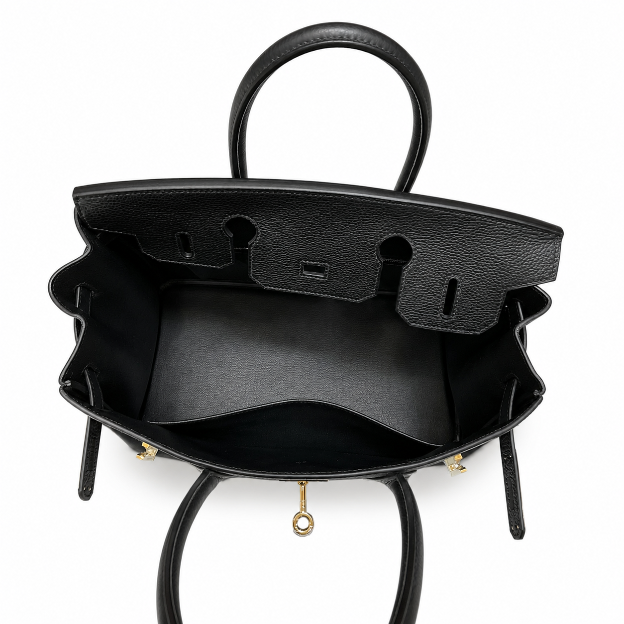 Birkin 30 Retourne in Noir Togo Leather (Gold Hardware)