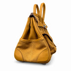 Birkin Cargo 25 in Sesame Toile Goéland and Swift Leather (Palladium Hardware)