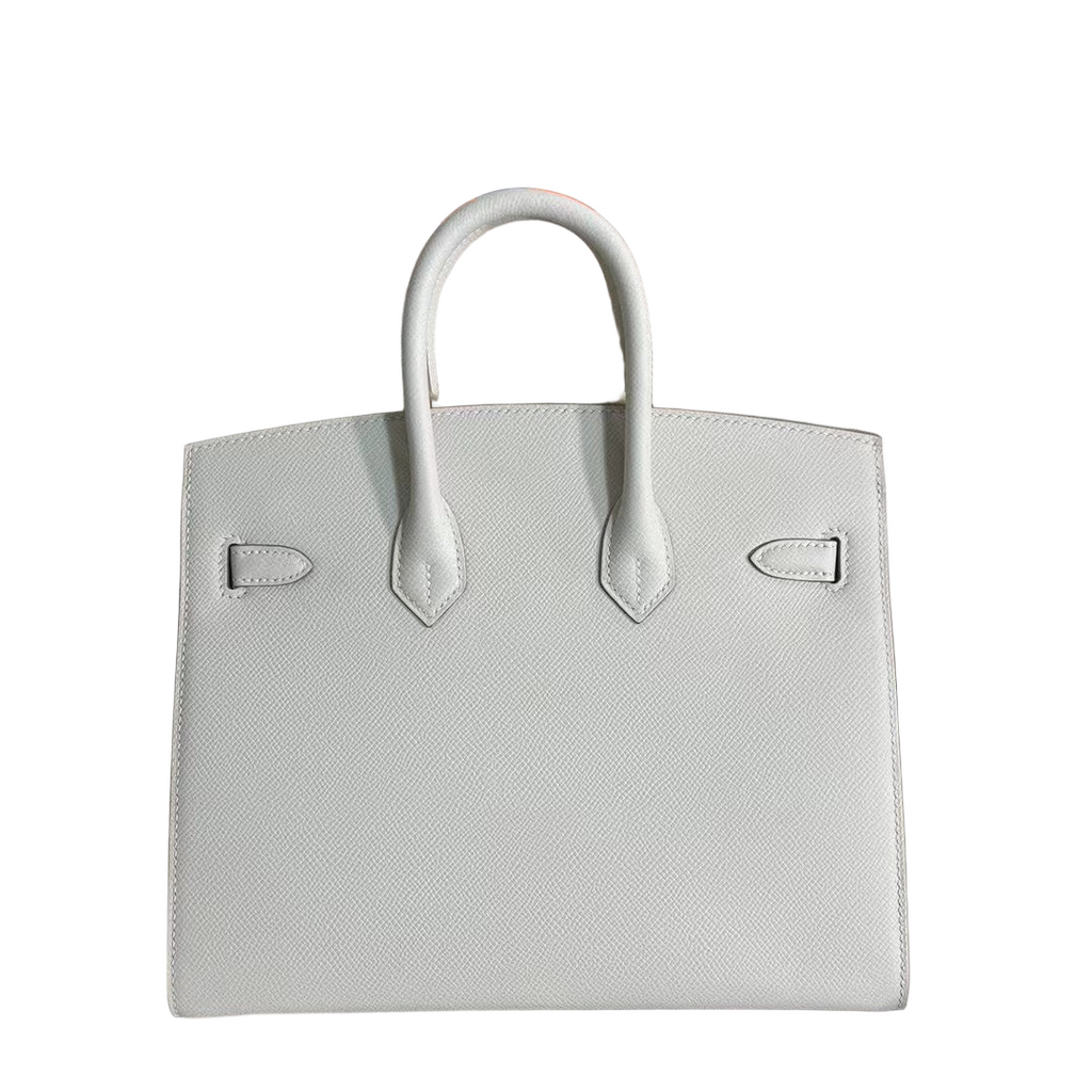 Birkin 25 Sellier 10 Craie Epsom Silver Hardware
