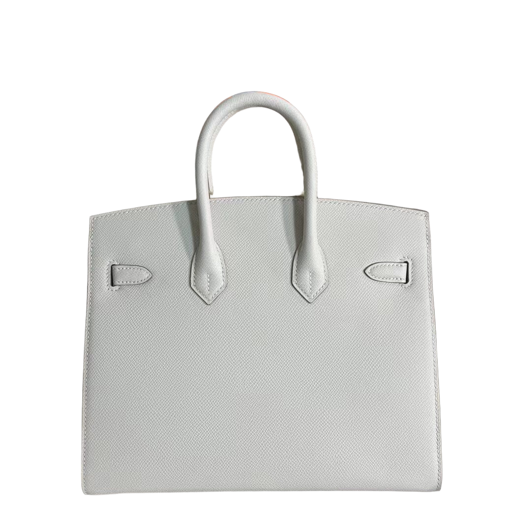 Birkin 25 Sellier 10 Craie Epsom Silver Hardware