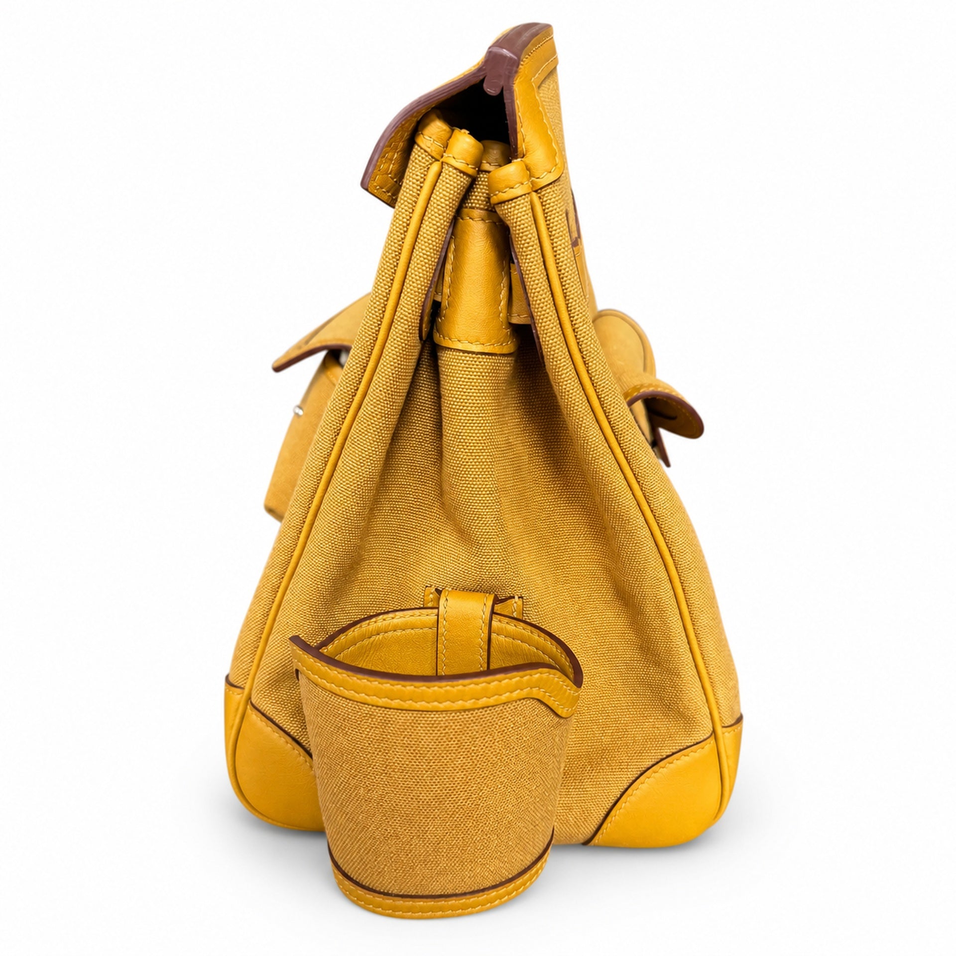 Birkin Cargo 35 Sesame Swift Leather and Canvas Multi-Pocket Bag
