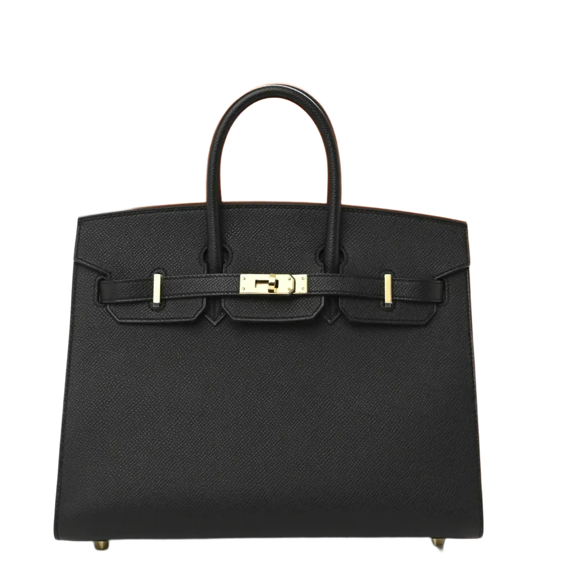 Birkin Sellier 25 Black Epsom Leather Gold Hardware