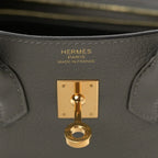 Birkin 25 Gris Meyer crafted from incredibly soft Togo calfskin leather
