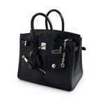 Birkin 25 Rock Sellier in Noir Swift Leather (Palladium Hardware)