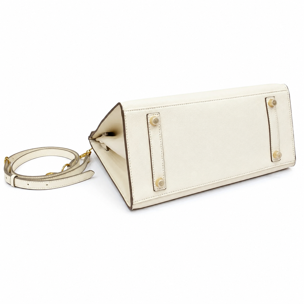 Birkin Style 25/30 Sellier in Craie Epsom Leather (Gold Hardware)