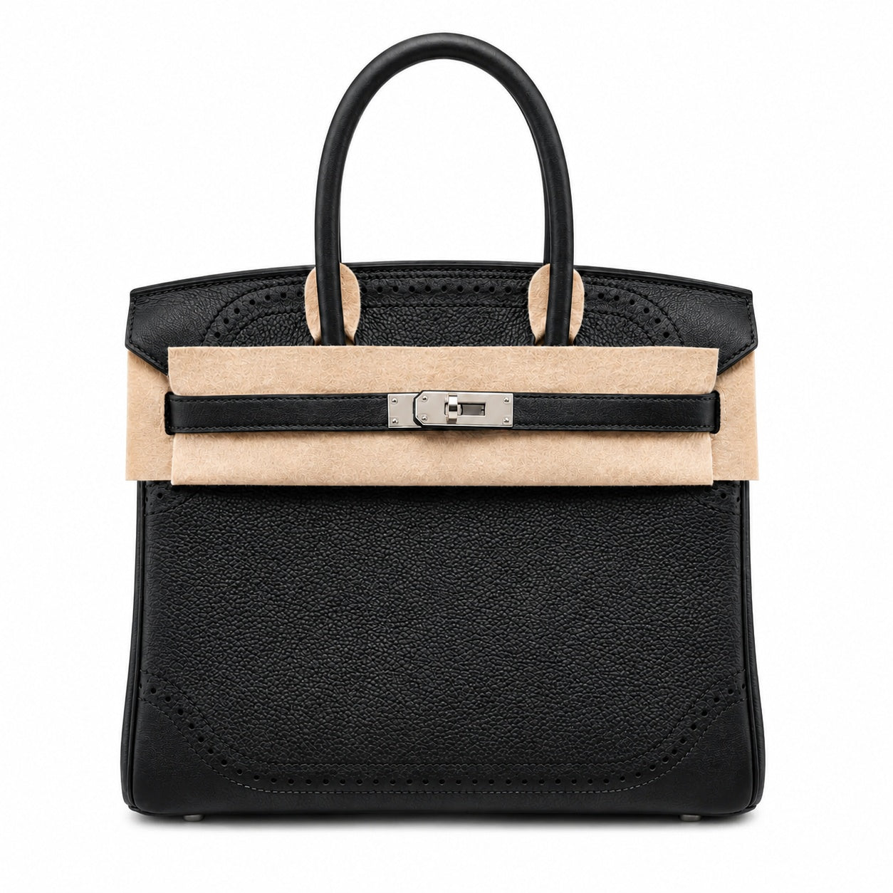 Birkin Ghillies 30 Total Black Leather Top-Handle Bag