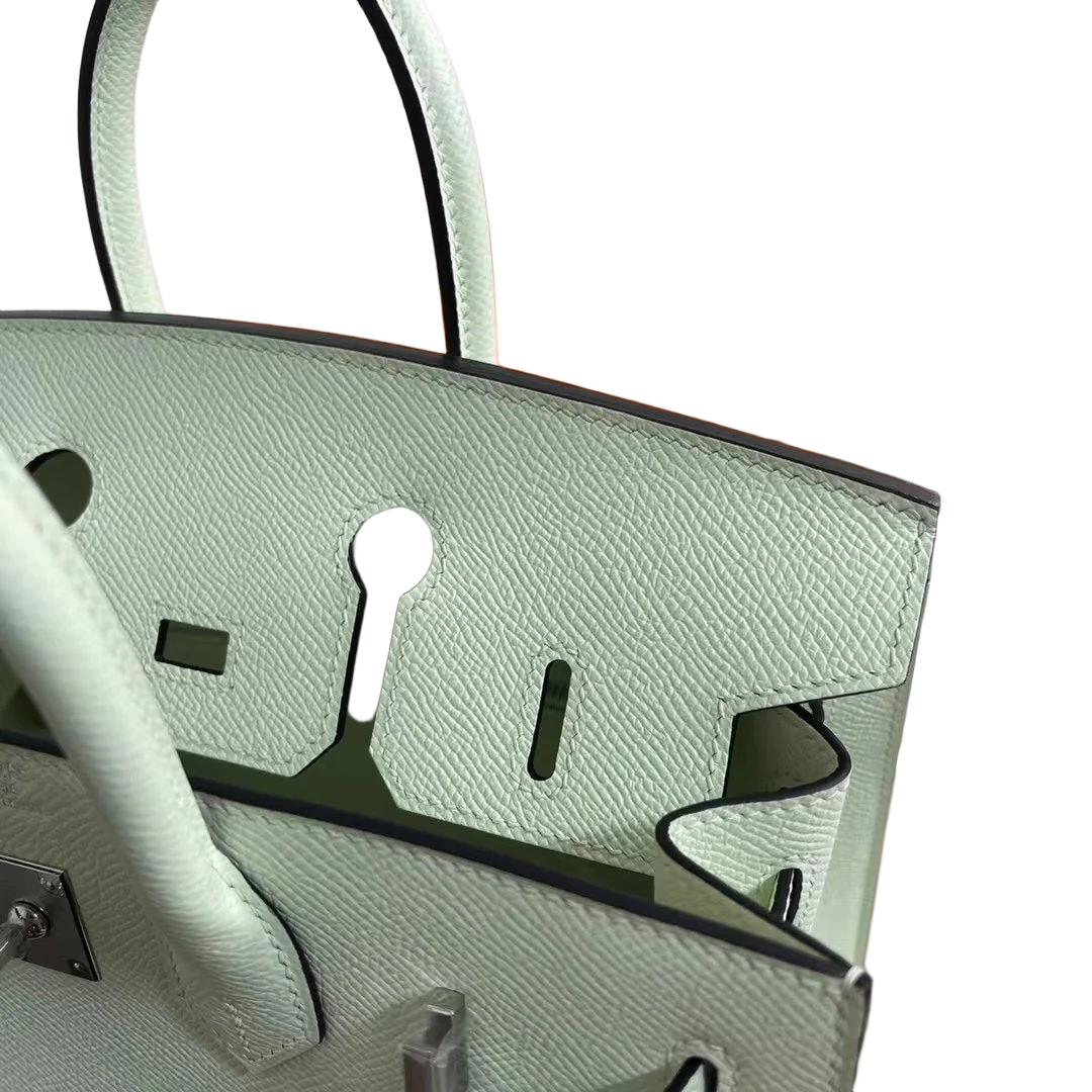 Birkin 25 Sellier Vert Fizz Epsom Silver Hardware