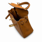 Kelly Sellier 20cm & 25cm & 28cm Gold Togo Leather Gold Hardware Women Handbag