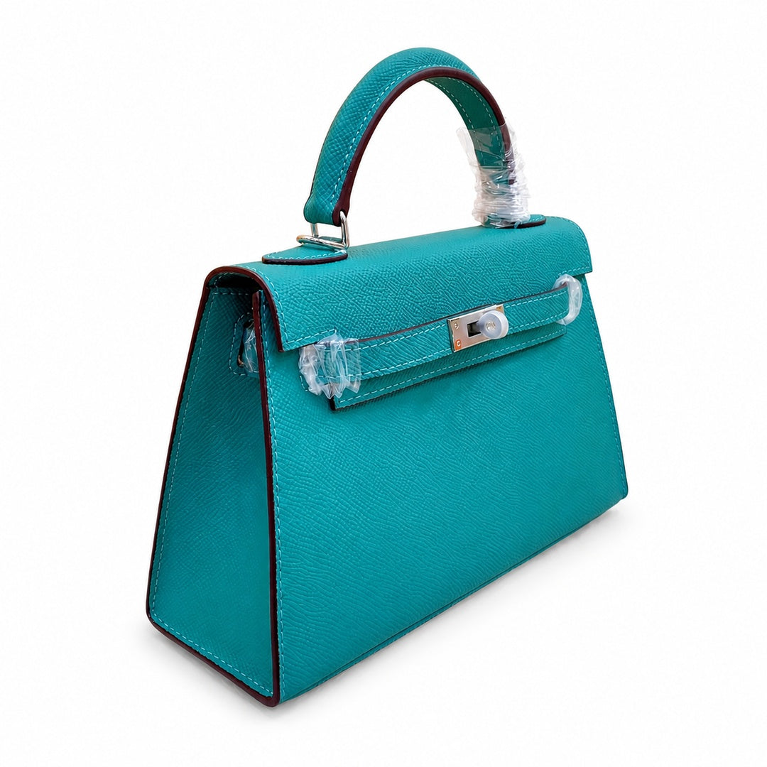 Mini Kelly II Sellier 19cm & 22cm Vert Jade Epsom Leather Palladium Hardware Women Mini Handbag