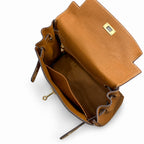 Kelly Sellier 20cm & 25cm & 28cm Gold Togo Leather Gold Hardware Women Handbag