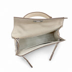Mini Kelly II Sellier 19cm & 22cm Craie Epsom Leather Palladium Hardware Women Mini Handba