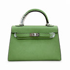 Mini Kelly II Sellier 19cm & 22cm Vert Pistache Epsom Leather Palladium Hardware Women Mini Handbag