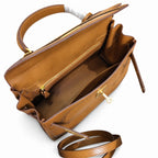 Kelly Sellier Ghillies 28cm Natural Sable Barenia Leather Gold Hardware Women Handbag