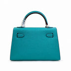 Mini Kelly II Sellier 19cm & 22cm Vert Jade Epsom Leather Palladium Hardware Women Mini Handbag