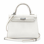 Kelly Sellier 19cm & 22cm & 25cm Craie Box Calf Leather Gold Hardware & Palladium Hardware Women Handbag