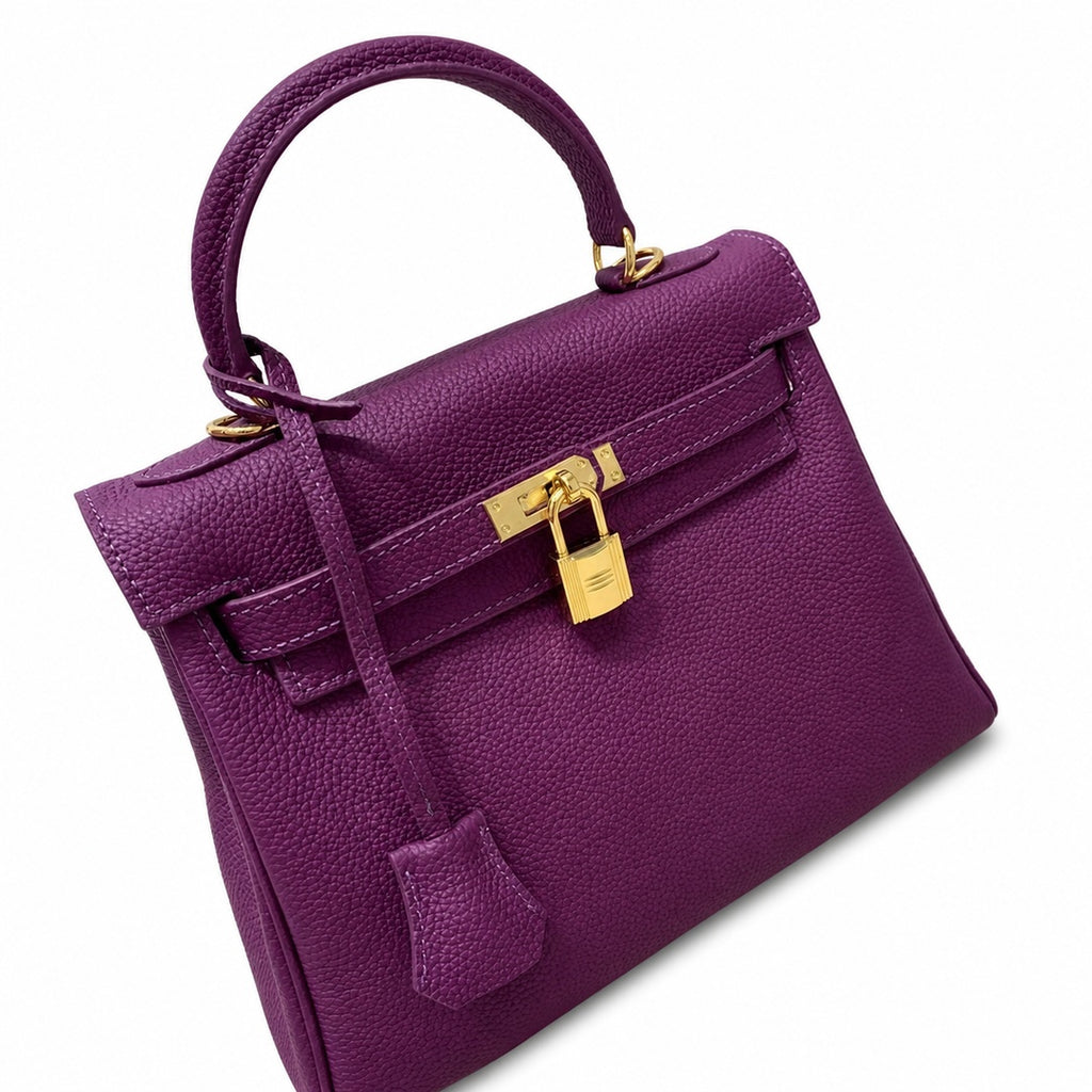 Kelly Sellier 20cm & 25cm & 28cm Anémone Togo Leather Gold Hardware Women Handbag