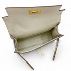 Mini Kelly II 19cm Sellier Craie Ostrich Gold Hardware Premium Women Daily Handbag