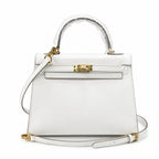 Kelly Sellier 19cm & 22cm & 25cm Craie Box Calf Leather Gold Hardware & Palladium Hardware Women Handbag