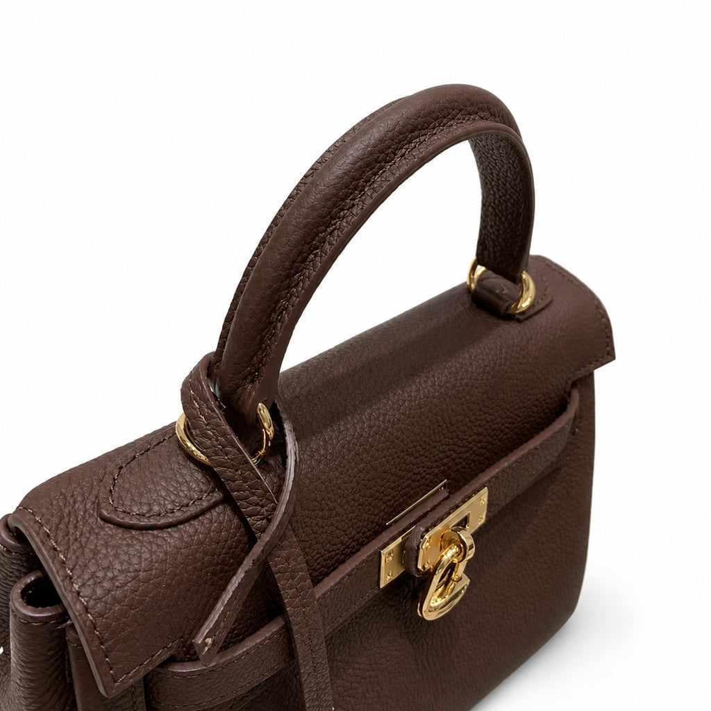 Kelly Sellier 20cm & 25cm & 28cm Havane Togo Leather Gold Hardware Women Handbag