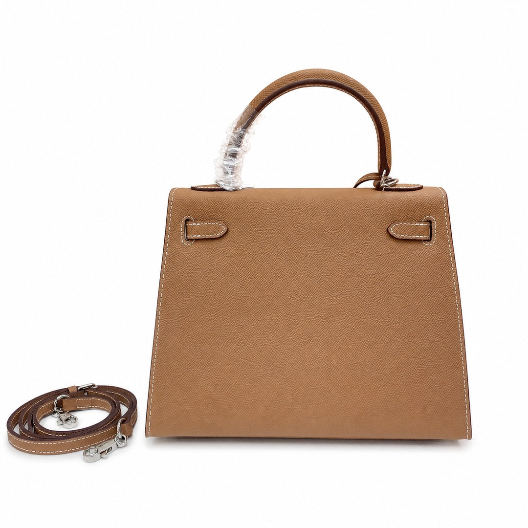 Kelly Sellier 25cm & 28cm Gold Epsom Leather Palladium Hardware Vintage Women Handbag