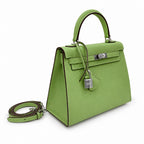 Kelly Sellier 25cm & 28cm Vert Pistache Epsom Leather Palladium Hardware Crossbody Handbag