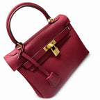 Kelly Sellier 20cm & 25cm & 28cm Rouge H Togo Leather Gold Hardware Women Handbag