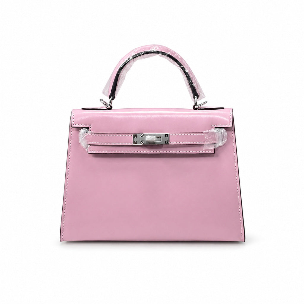 Kelly Sellier 19cm & 22cm & 25cm Rose Sakura Box Calf Leather Gold Hardware & Palladium Hardware Women Handbag