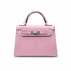 Kelly Sellier 19cm & 22cm & 25cm Rose Sakura Box Calf Leather Gold Hardware & Palladium Hardware Women Handbag