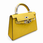 Mini Kelly II Sellier 19cm & 22cm Jaune Ambre Epsom Leather Palladium Hardware Women Mini Handbag