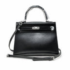 Kelly Sellier 19cm & 22cm & 25cm Noir Box Calf Leather Gold Hardware & Palladium Hardware Women Handbag