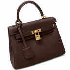 Kelly Sellier 20cm & 25cm & 28cm Havane Togo Leather Gold Hardware Women Handbag