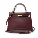 Kelly Sellier 19cm & 22cm & 25cm Rouge H Box Calf Leather Gold Hardware & Palladium Hardware Women Handbag