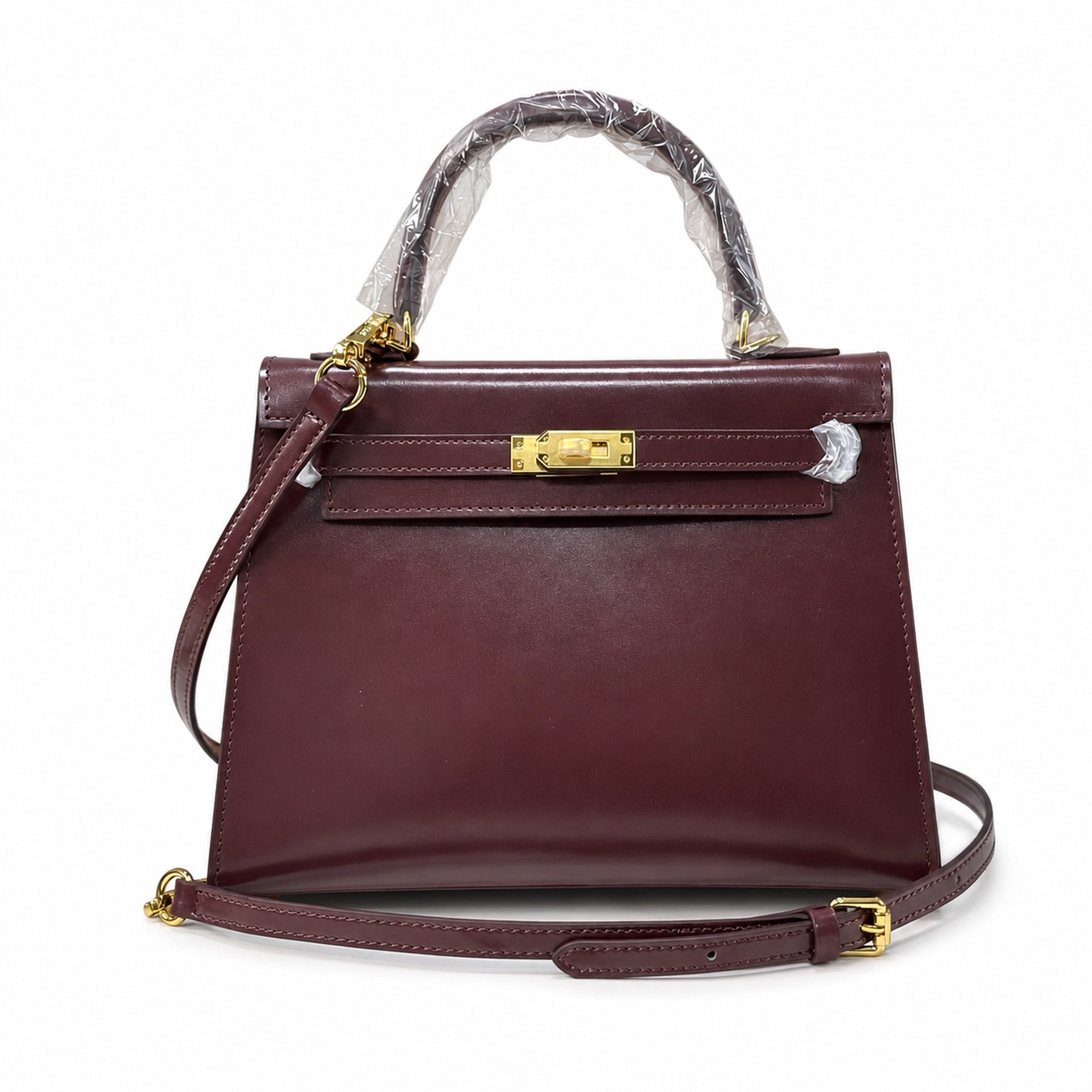 Kelly Sellier 19cm & 22cm & 25cm Rouge H Box Calf Leather Gold Hardware & Palladium Hardware Women Handbag