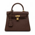 Kelly Sellier 20cm & 25cm & 28cm Havane Togo Leather Gold Hardware Women Handbag