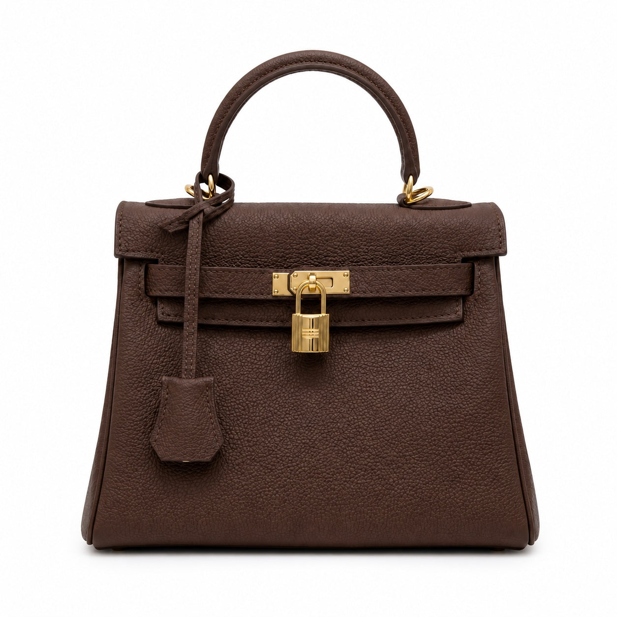 Kelly Sellier 20cm & 25cm & 28cm Havane Togo Leather Gold Hardware Women Handbag