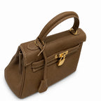 Kelly Sellier 20cm & 25cm & 28cm Chocolat Togo Leather Gold Hardware Women Handbag