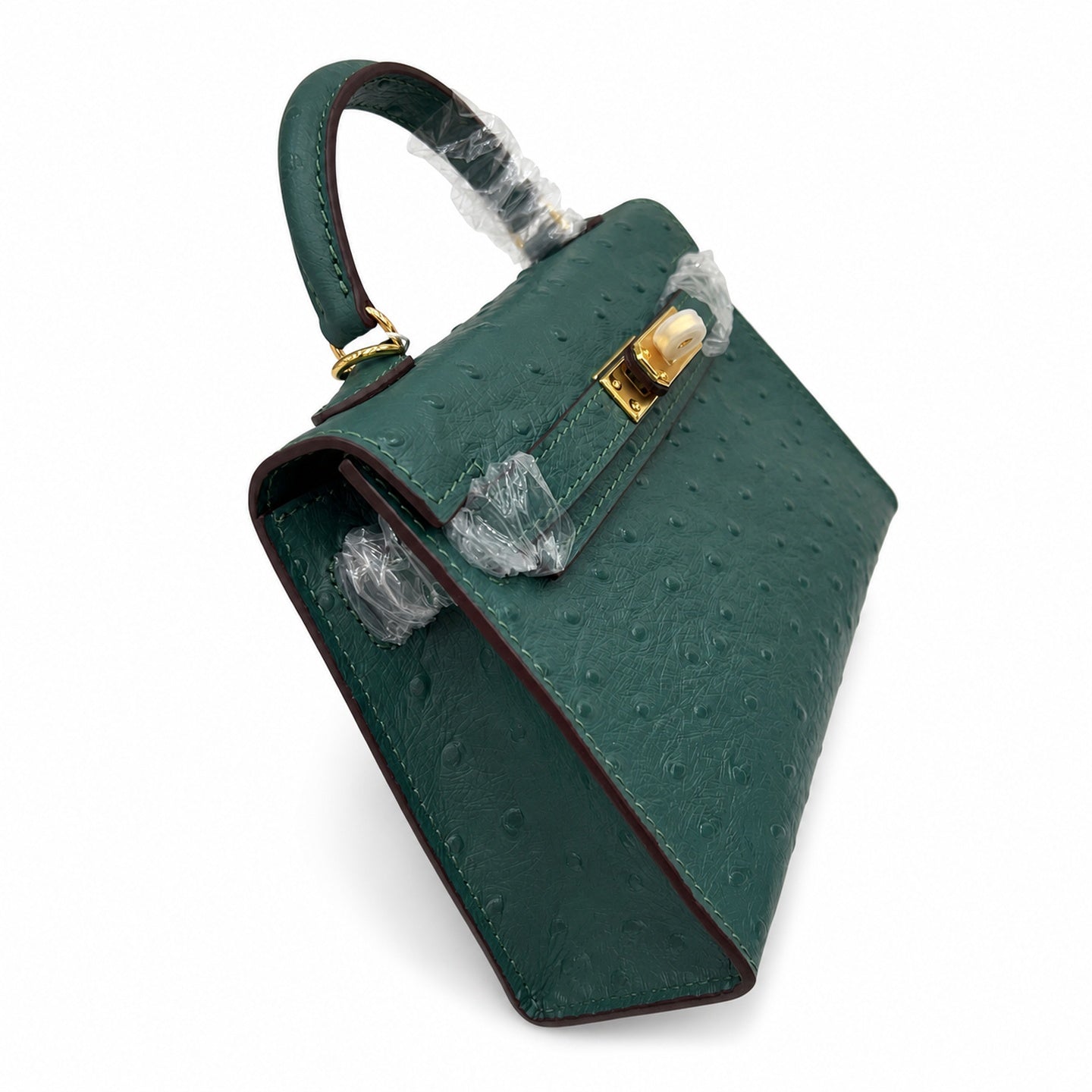Mini Kelly II Sellier 19cm Vert Cypress Epsom Leather Gold Hardware Mini Women Handbag