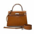 Kelly Sellier 19cm & 22cm & 25cm Gold Box Calf Leather Gold Hardware & Palladium Hardware Women Handbag