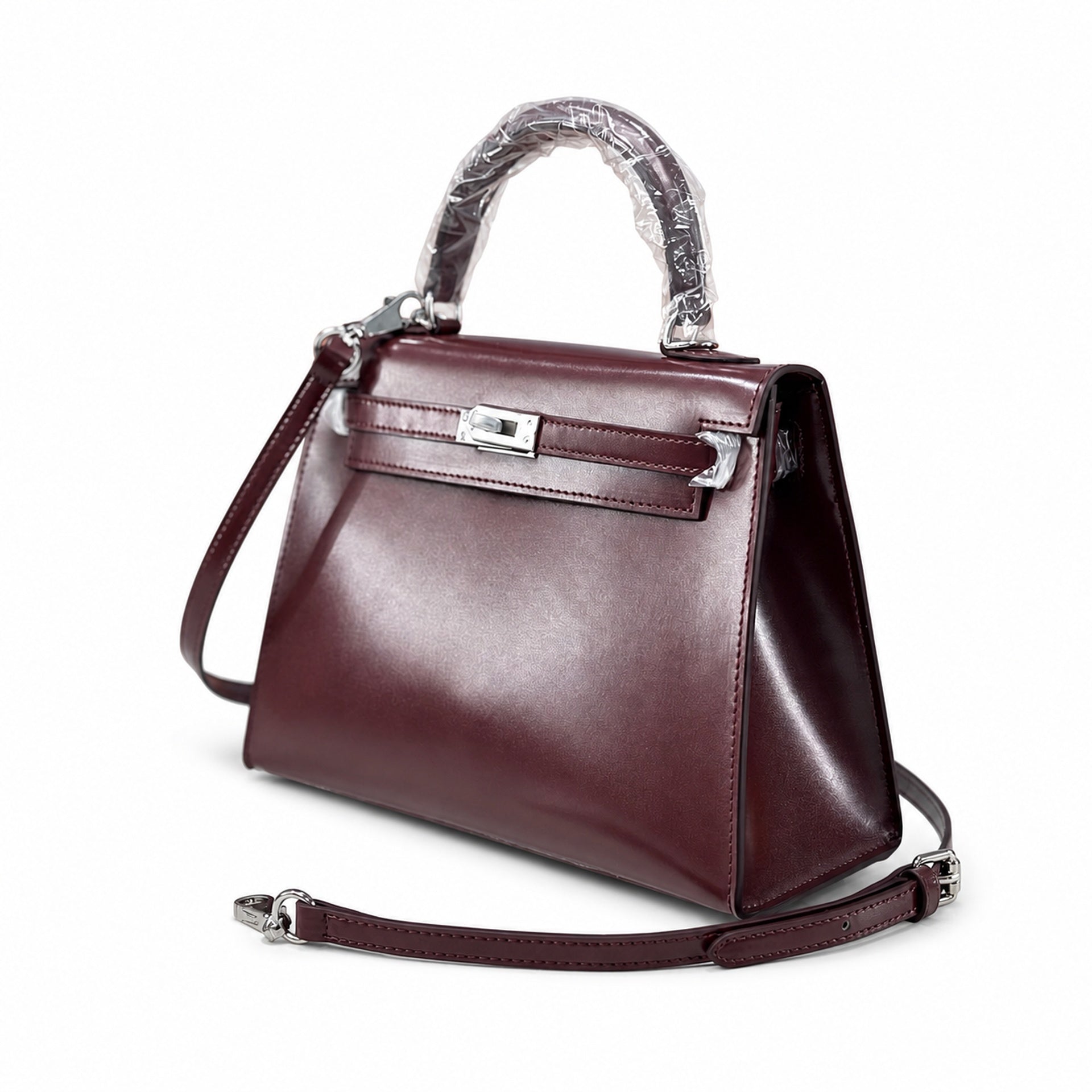 Kelly Sellier 19cm & 22cm & 25cm Rouge H Box Calf Leather Gold Hardware & Palladium Hardware Women Handbag