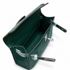 Kelly Pochette Vert Emeraude Shiny Niloticus Crocodile Leather Palladium Hardware Women Clutch Bag