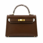 Kelly Sellier 19cm & 22cm & 25cm Ebene Box Calf Leather Gold Hardware & Palladium Hardware Women Handbag