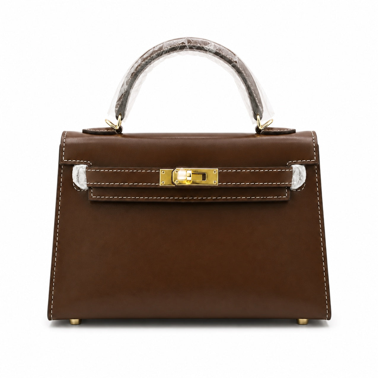Kelly Sellier 19cm & 22cm & 25cm Ebene Box Calf Leather Gold Hardware & Palladium Hardware Women Handbag