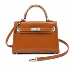 Kelly Sellier 19cm & 22cm & 25cm Gold Box Calf Leather Gold Hardware & Palladium Hardware Women Handbag