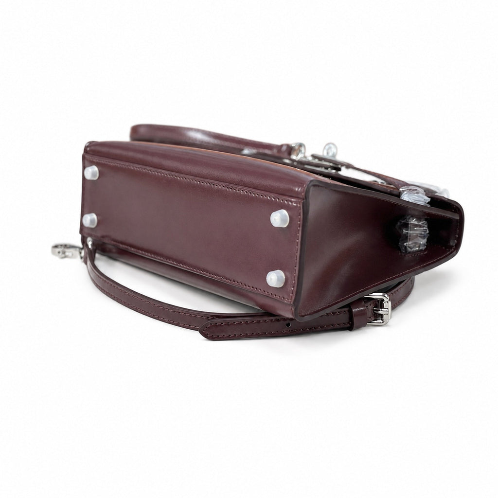 Kelly Sellier 19cm & 22cm & 25cm Rouge H Box Calf Leather Gold Hardware & Palladium Hardware Women Handbag