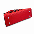 Mini Kelly II Sellier 19cm & 22cm Rouge Casaque Epsom Leather Palladium Hardware Women Mini Handbag