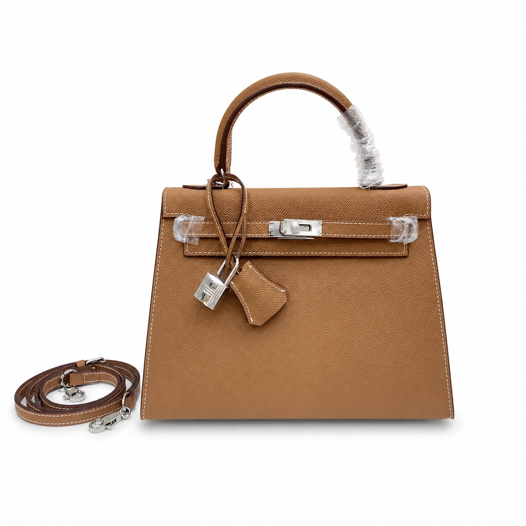 Kelly Sellier 25cm & 28cm Gold Epsom Leather Palladium Hardware Vintage Women Handbag