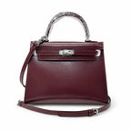 Kelly Sellier 19cm & 22cm & 25cm Rouge H Box Calf Leather Gold Hardware & Palladium Hardware Women Handbag