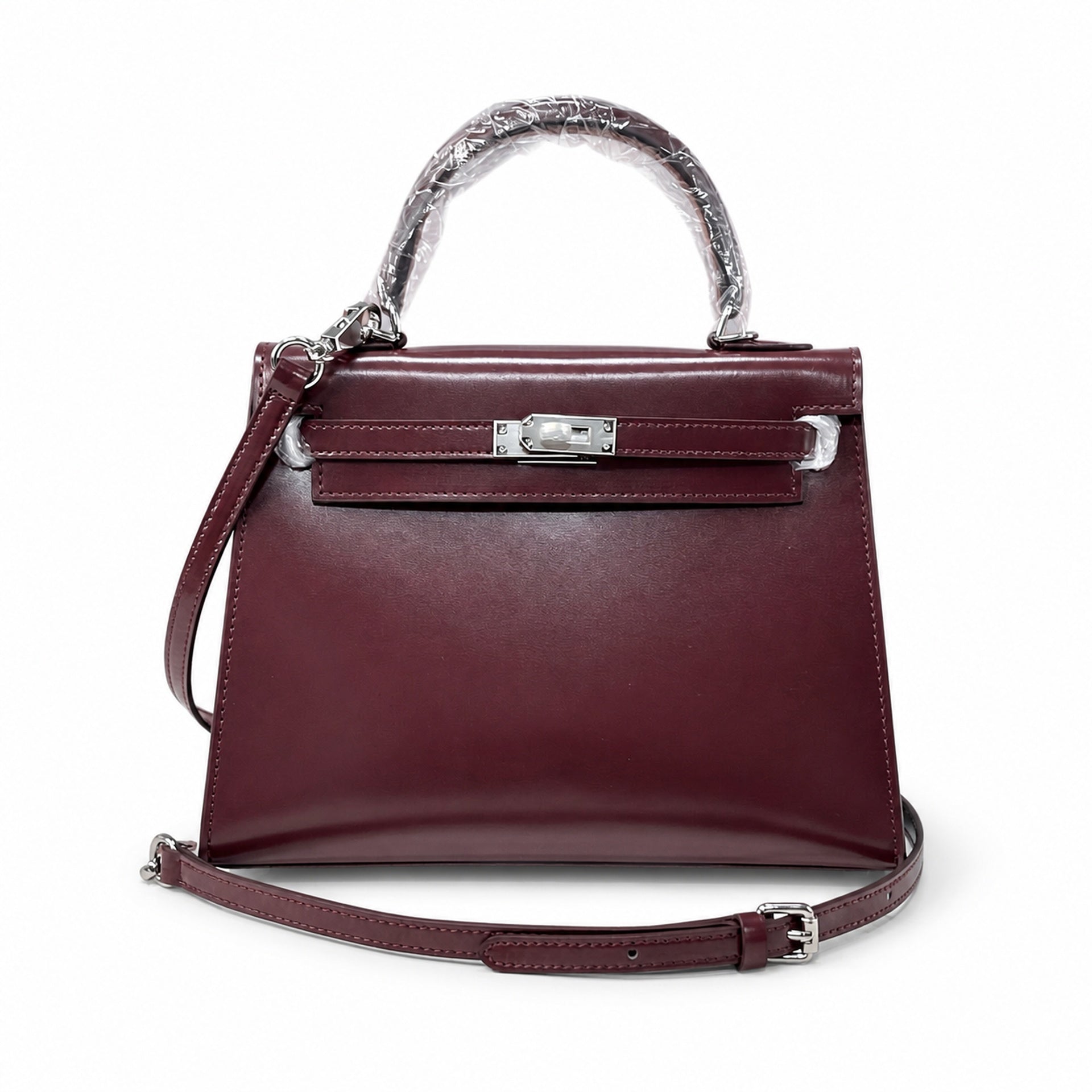 Kelly Sellier 19cm & 22cm & 25cm Rouge H Box Calf Leather Gold Hardware & Palladium Hardware Women Handbag