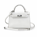 Kelly Sellier 19cm & 22cm & 25cm Craie Box Calf Leather Gold Hardware & Palladium Hardware Women Handbag